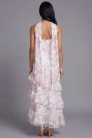 Load image into Gallery viewer, Mermaid Yellow Floral Strapless Maxi Formal Dress with Ruffles