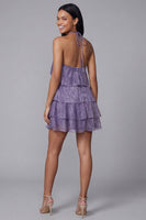 Load image into Gallery viewer, Floral White Pink Short A Line Homecoming Dress with Ruffles