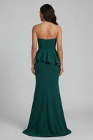 Load image into Gallery viewer, Dark Green Long Mermaid Beaded Formal Dress with Ruffles