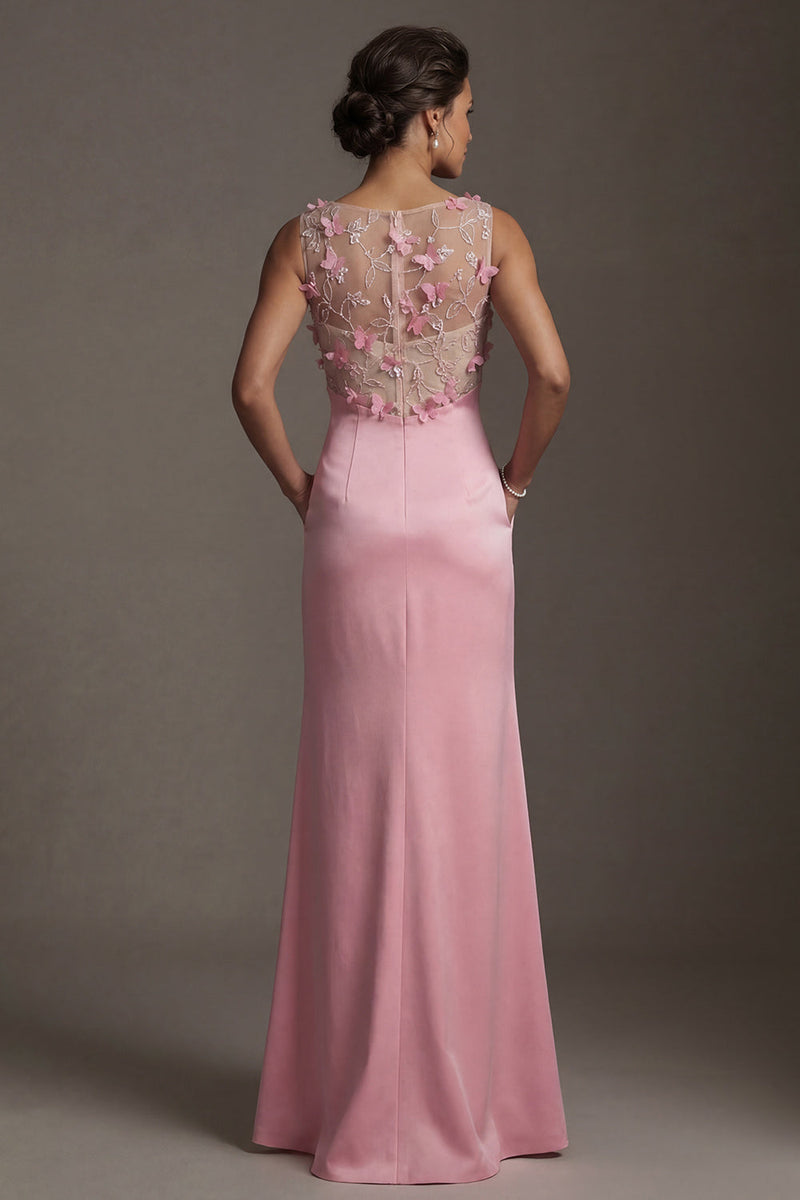 Load image into Gallery viewer, Pink Mermaid Long Floral Formal Dress with Pocket