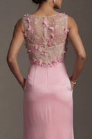 Load image into Gallery viewer, Pink Mermaid Long Floral Formal Dress with Pocket