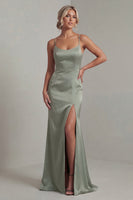 Load image into Gallery viewer, Sparkly Light Green Sequin Long Mermaid Formal Dress with Cape