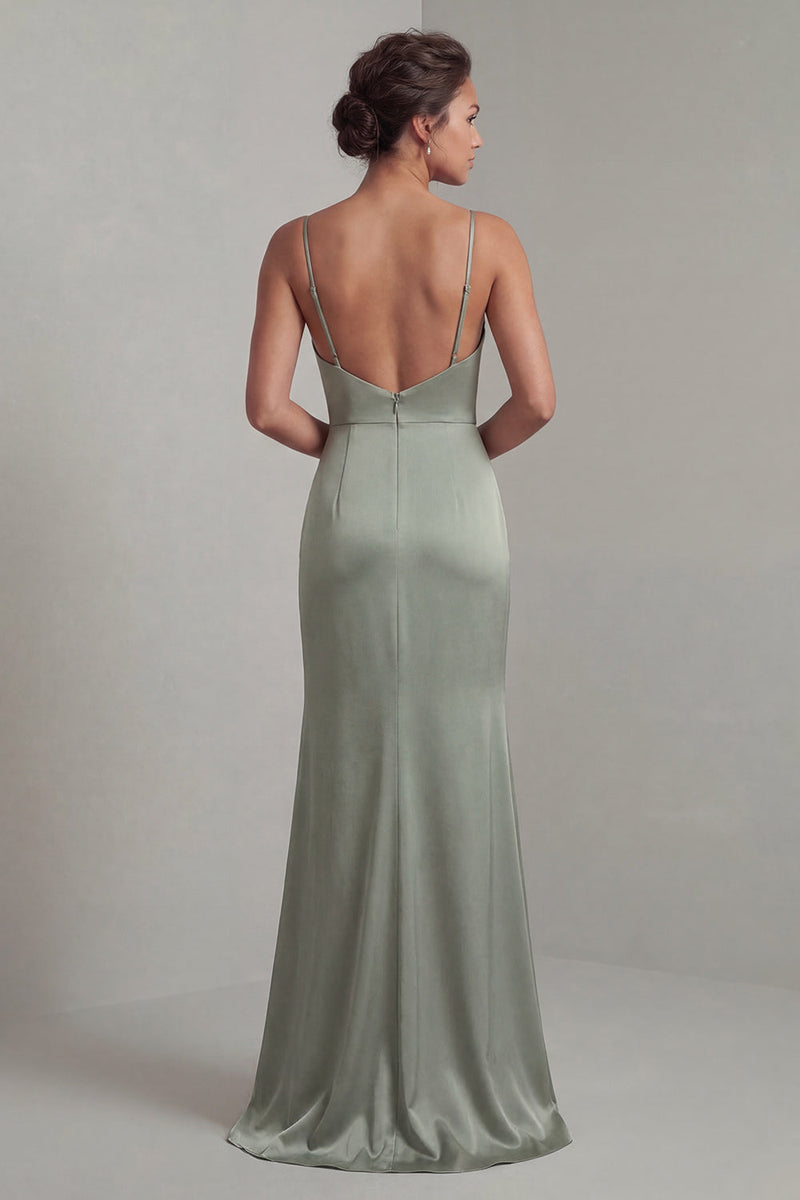 Load image into Gallery viewer, Sparkly Light Green Sequin Long Mermaid Formal Dress with Cape