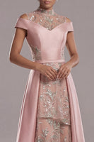 Load image into Gallery viewer, Sparkly Pink A Line Beaded Long Formal Dress