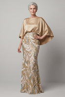 Load image into Gallery viewer, Sparkly Champagne Sequin Mermaid Long Mother of the Bride Dress