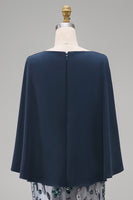 Load image into Gallery viewer, Sparkly Navy Sequin Mermaid Long Floral Mother of the Bride Dress