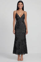 Load image into Gallery viewer, Sage Green Spaghetti Straps Mermaid Maxi Floral Formal Dress