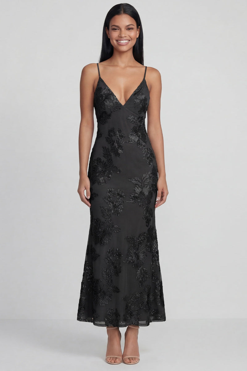 Load image into Gallery viewer, Sage Green Spaghetti Straps Mermaid Maxi Floral Formal Dress