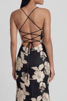 Load image into Gallery viewer, Sage Green Spaghetti Straps Mermaid Maxi Floral Formal Dress