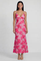 Load image into Gallery viewer, Sage Green Spaghetti Straps Mermaid Maxi Floral Formal Dress