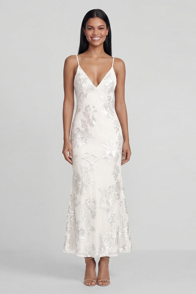 Load image into Gallery viewer, Sage Green Spaghetti Straps Mermaid Maxi Floral Formal Dress