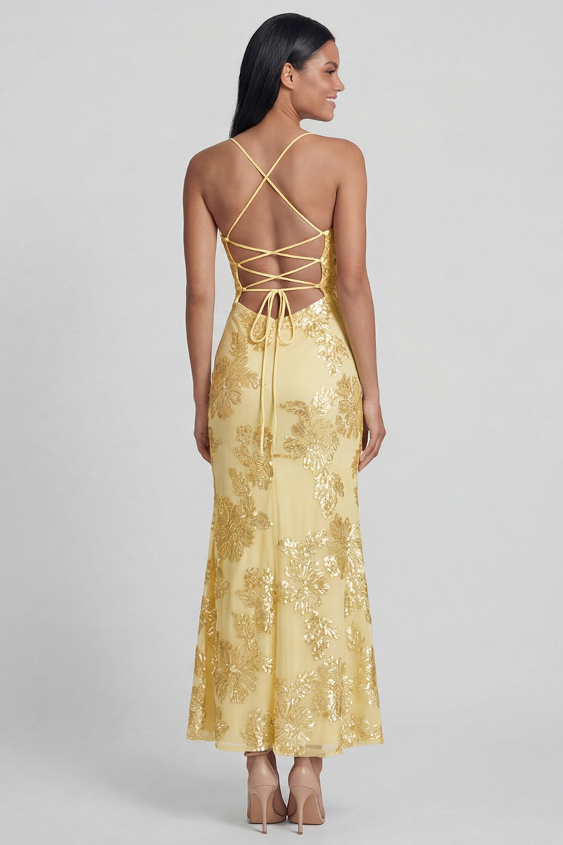 Load image into Gallery viewer, Sage Green Spaghetti Straps Mermaid Maxi Floral Formal Dress