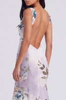 Load image into Gallery viewer, Ivory Floral Mermaid Ruched Long Corset Formal Dress