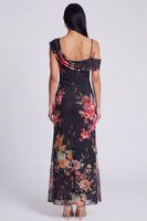 Load image into Gallery viewer, Ivory Floral Mermaid One Shoulder Maxi Formal Dress