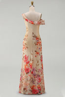 Load image into Gallery viewer, Ivory Floral Mermaid One Shoulder Maxi Formal Dress