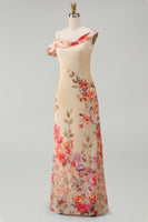 Load image into Gallery viewer, Ivory Floral Mermaid One Shoulder Maxi Formal Dress