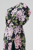 Load image into Gallery viewer, Dark Green One Shoulder Floral Long Formal Pantsuits with Pockets