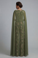 Load image into Gallery viewer, Eucalyptus Floral Ruched V-Neck Formal Jumpsuits with Pockets