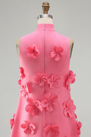 Load image into Gallery viewer, Lilac High Neck A Line Short Floral Homecoming Dress
