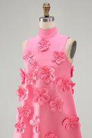 Load image into Gallery viewer, Lilac High Neck A Line Short Floral Homecoming Dress