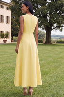 Load image into Gallery viewer, Hot Pink Round Neck A Line Floral Maxi Formal Dress