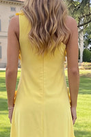 Load image into Gallery viewer, Yellow One Shoulder Floral Sheath Maxi Formal Dress