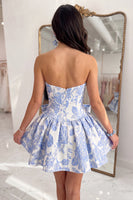 Load image into Gallery viewer, Yellow Strapless Short Homecoming Dress with Bow