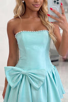 Load image into Gallery viewer, Yellow Strapless Short Homecoming Dress with Bow