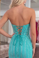 Load image into Gallery viewer, Sparkly Royal Blue Beaded Tight Short Homecoming Dress
