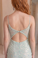 Load image into Gallery viewer, Sparkly Grey Green Beaded Tight Short Homecoming Dress