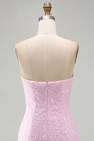 Load image into Gallery viewer, Black Beaded Strapless Tight Short Homecoming Dress