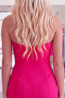 Load image into Gallery viewer, Blue Strapless Ruched Tight Short Homecoming Dress with Ruffles