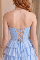 Load image into Gallery viewer, Corset Black Sweetheart Short Ruffled A Line Homecoming Dress