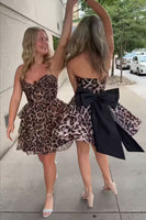 Load image into Gallery viewer, Yellow Tiered Strapless Short Floral Homecoming Dress with Bow
