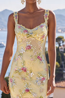 Load image into Gallery viewer, Sparkly Green Floral Sequin Maxi Formal Dress