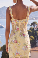 Load image into Gallery viewer, Sparkly Green Floral Sequin Maxi Formal Dress