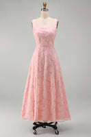 Load image into Gallery viewer, Green Beaded A Line Square Neck Floral Maxi Formal Dress
