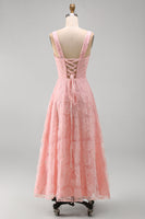 Load image into Gallery viewer, Green Beaded A Line Square Neck Floral Maxi Formal Dress