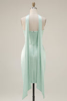 Load image into Gallery viewer, Mint Tight Ruched Strapless Corset Short Homecoming Dress with Slit