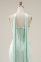 Load image into Gallery viewer, Mint Tight Ruched Strapless Corset Short Homecoming Dress with Slit