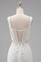 Load image into Gallery viewer, Floral White Square Neck Cut Out Corset Tight Short Homecoming Dress