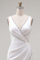Load image into Gallery viewer, Black Beaded Ruched V-Neck Tight Short Homecoming Dress