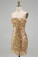 Load image into Gallery viewer, Sparkly Dark Red Beaded Strapless Tight Short Homecoming Dress