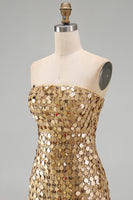 Load image into Gallery viewer, Sparkly Dark Red Beaded Strapless Tight Short Homecoming Dress