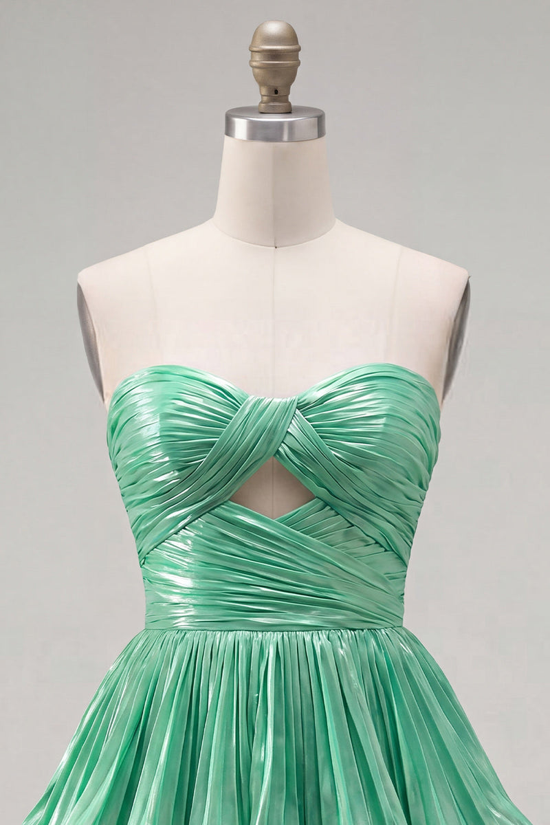 Load image into Gallery viewer, Royal Blue Pleated Tiered Sweetheart A-Line Short 80s Homecoming Dress