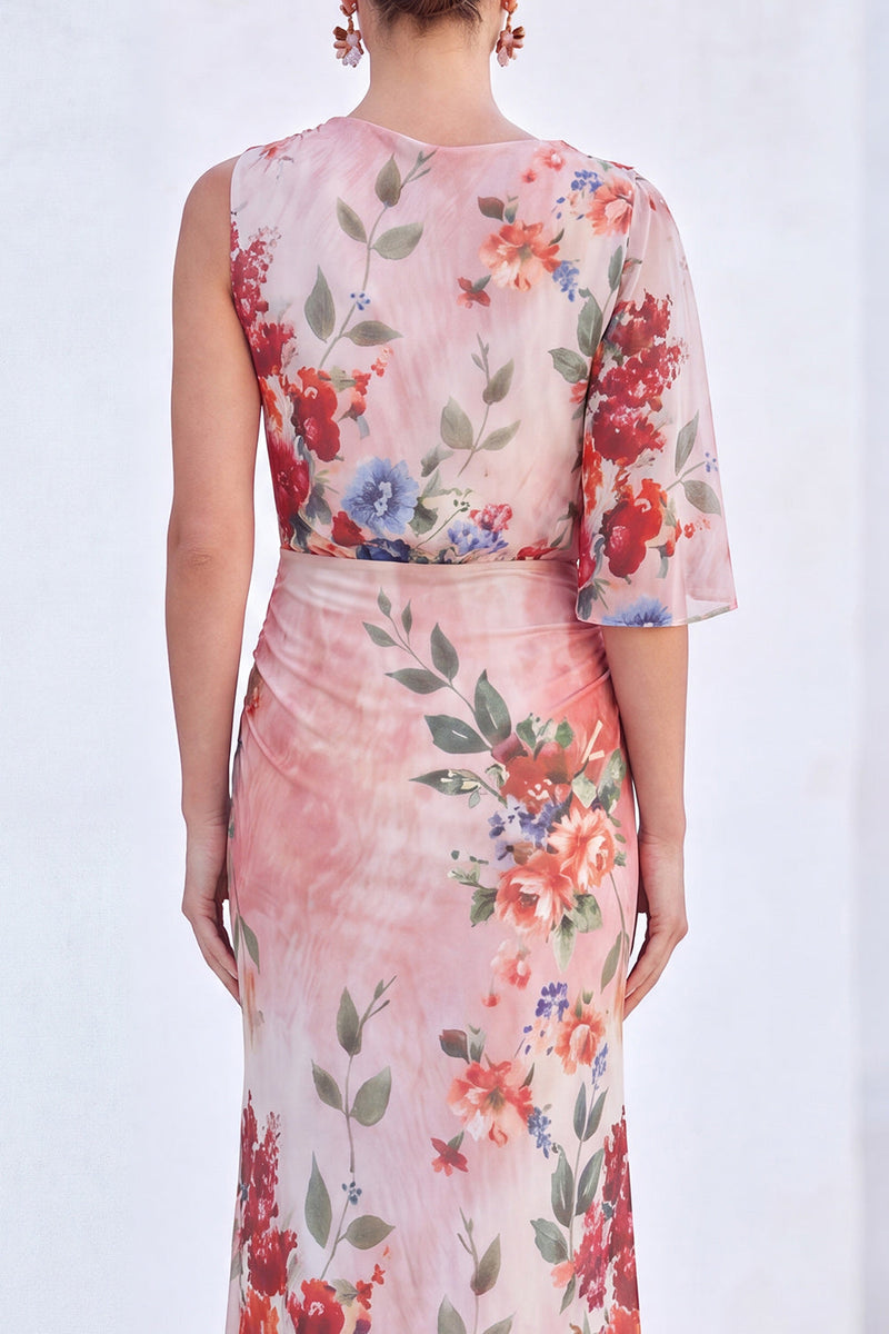 Load image into Gallery viewer, Flower Black Boat Neck Mermaid Long Mother of the Bride Dress with Sleeve