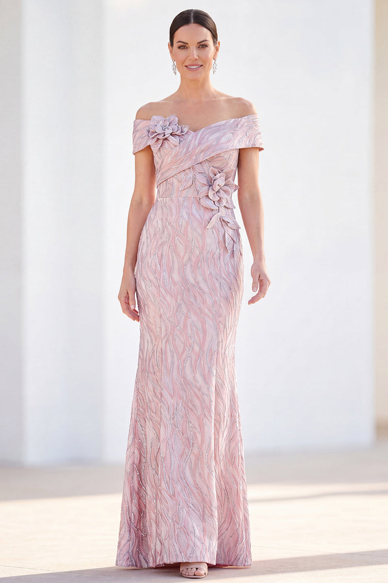 Load image into Gallery viewer, Sparkly Royal Blue Mermaid Sequin Long Mother of the Bride Dress with 3D Flowers