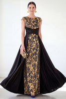 Load image into Gallery viewer, Sparkly Grey Blue Floral Beaded Sheath Long Mother of the Bride Dress