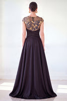 Load image into Gallery viewer, Sparkly Grey Blue Floral Beaded Sheath Long Mother of the Bride Dress