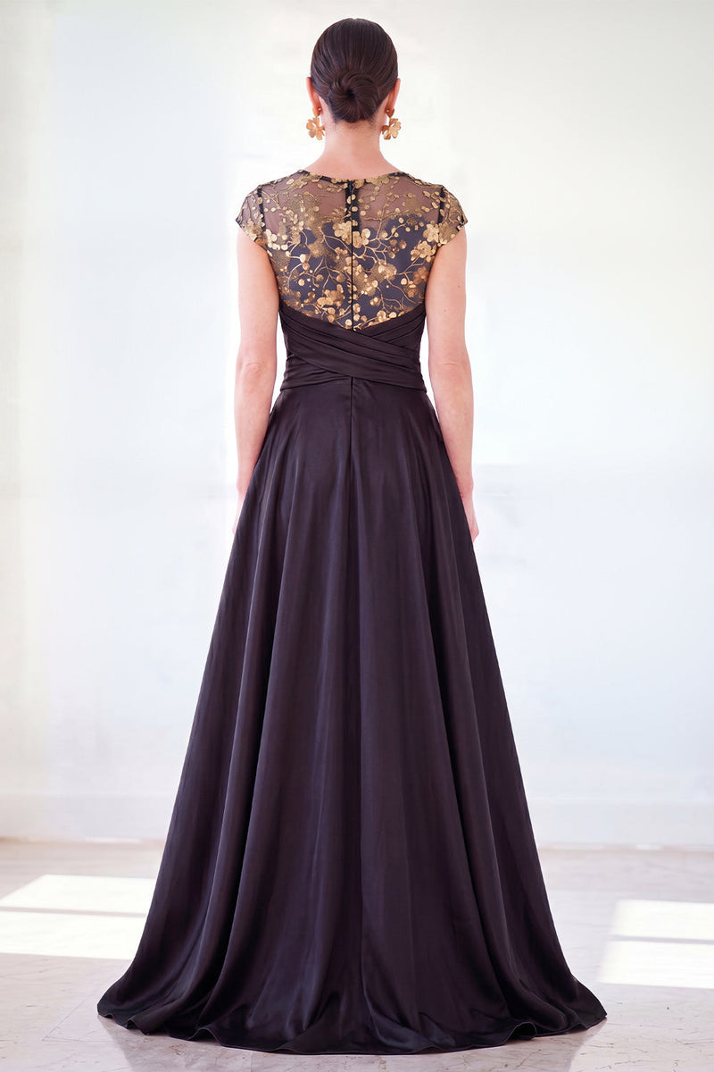 Load image into Gallery viewer, Sparkly Grey Blue Floral Beaded Sheath Long Mother of the Bride Dress